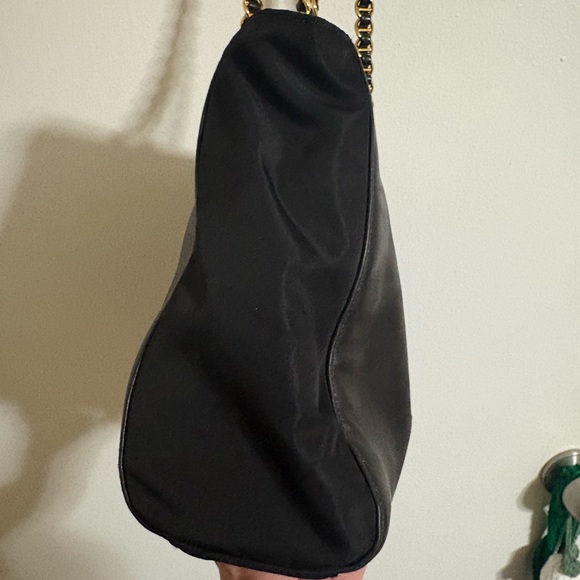 Prada Black Leather Chain Shoulder Bag GUC - Picture 8 of 13
